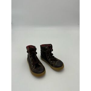 Gap Little Boy's Size 8 Lace-Up Closure High-Top Leather Sneakers Brown